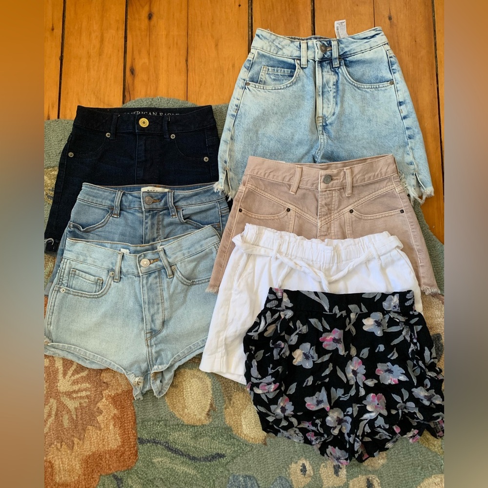 Bundle of 7 shorts (brandy Melville, Zara, pac sun, American Eagle, Abercrombie)